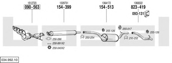 BOSAL 034.992.10 Exhaust System